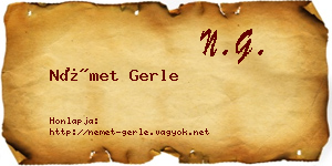 Német Gerle névjegykártya